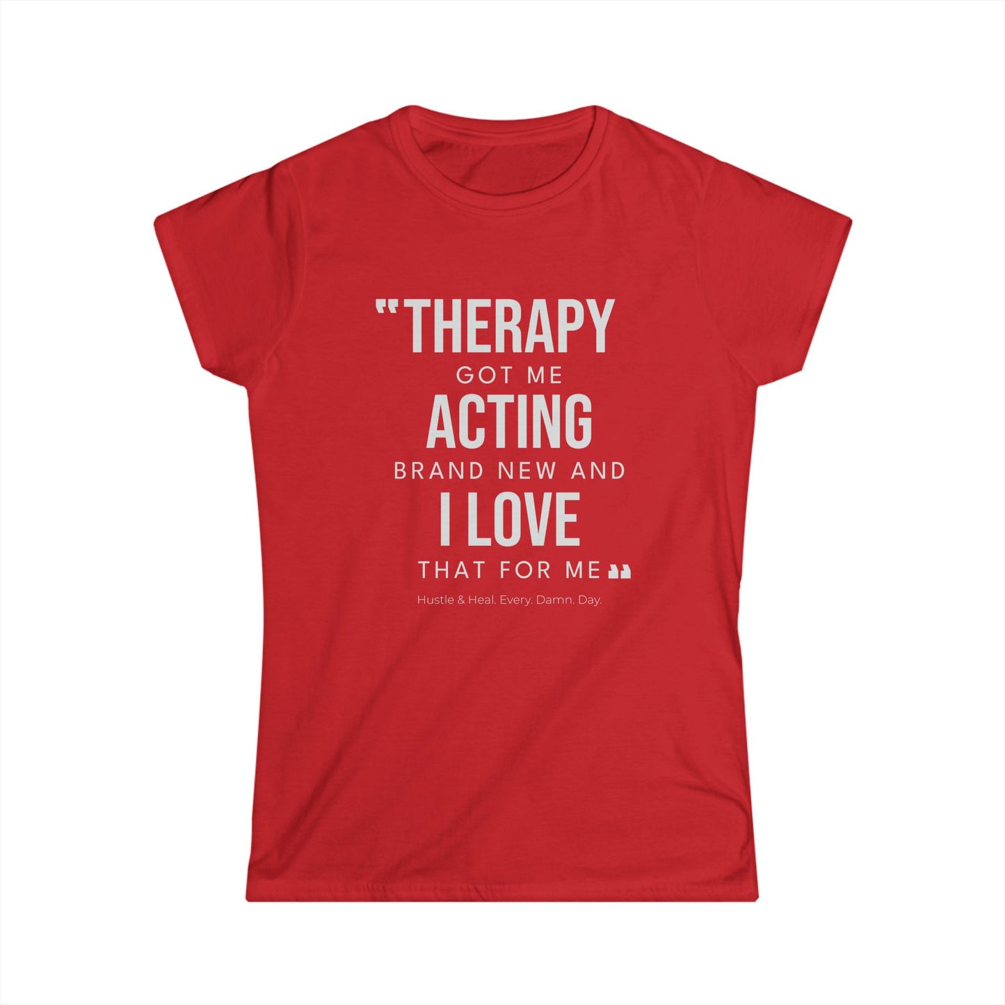 Therapy Tee: Empowering Women's Softstyle Shirt, Perfect for Gift Giving, Mental Health Awareness, Casual Wear, Self-Care