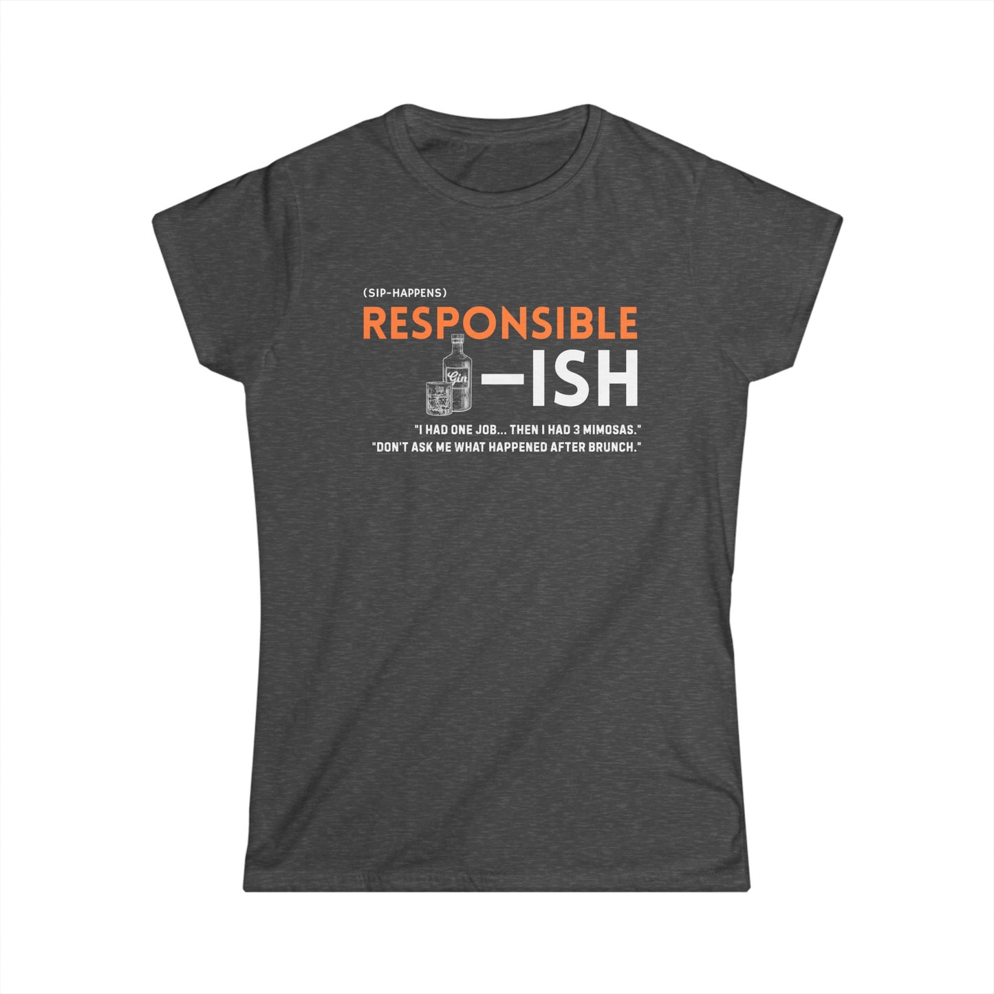 Women's Casual Humor Tee - Responsible-ish Comedy Shirt, Gift for Moms, Funny Birthday Present, Everyday Wear, Unique Graphic Tee, [...]
