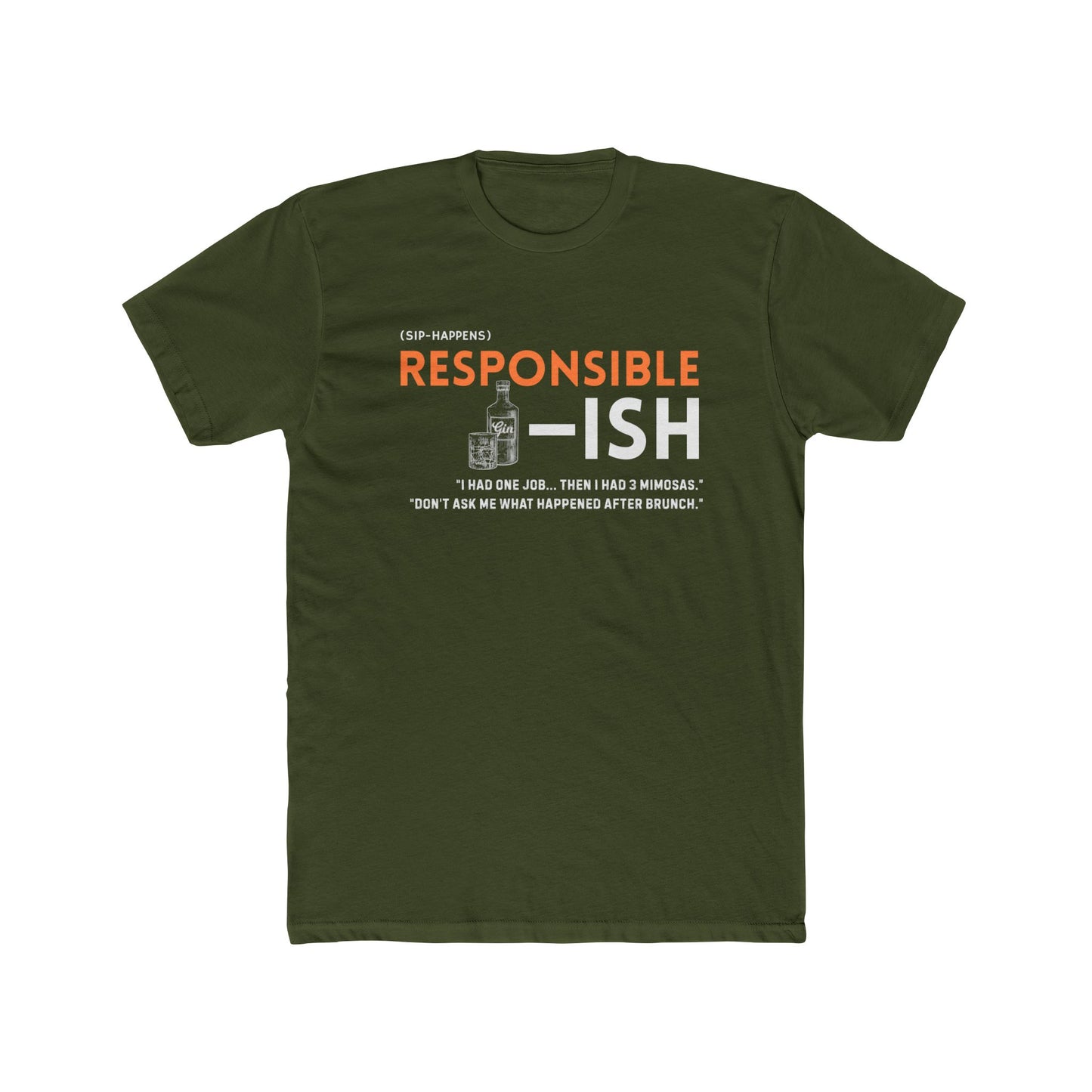 Unisex Cotton Crew Tee - Responsible-ish, Funny T-Shirt for Casual Wear, Gift for Friends, Relatable Humor, Everyday Comfort