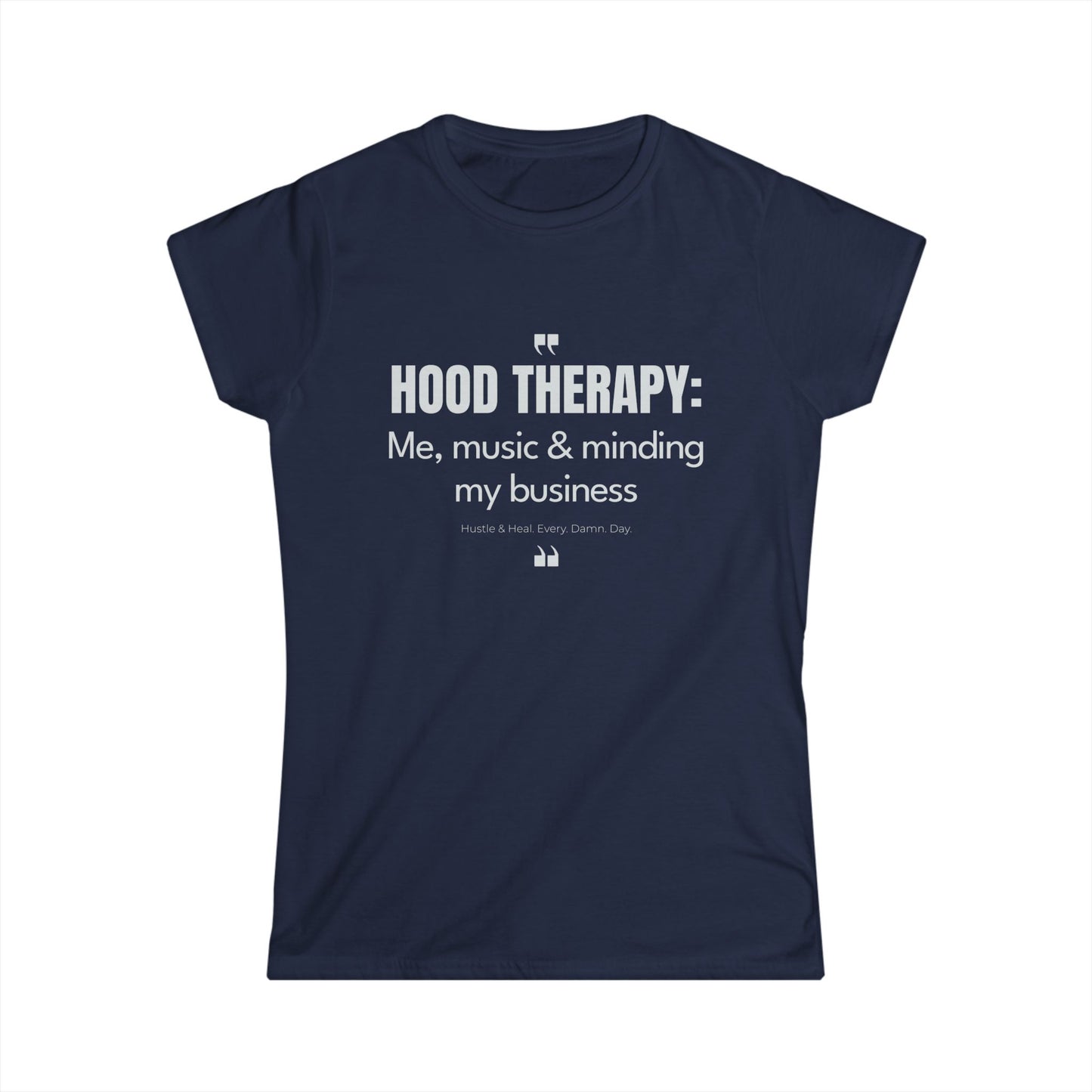 Hood Therapy Tee: Empowering Women's Softstyle Shirt for Everyday Comfort & Self-Care, Perfect for Relaxation, Gift Idea, Music [...]