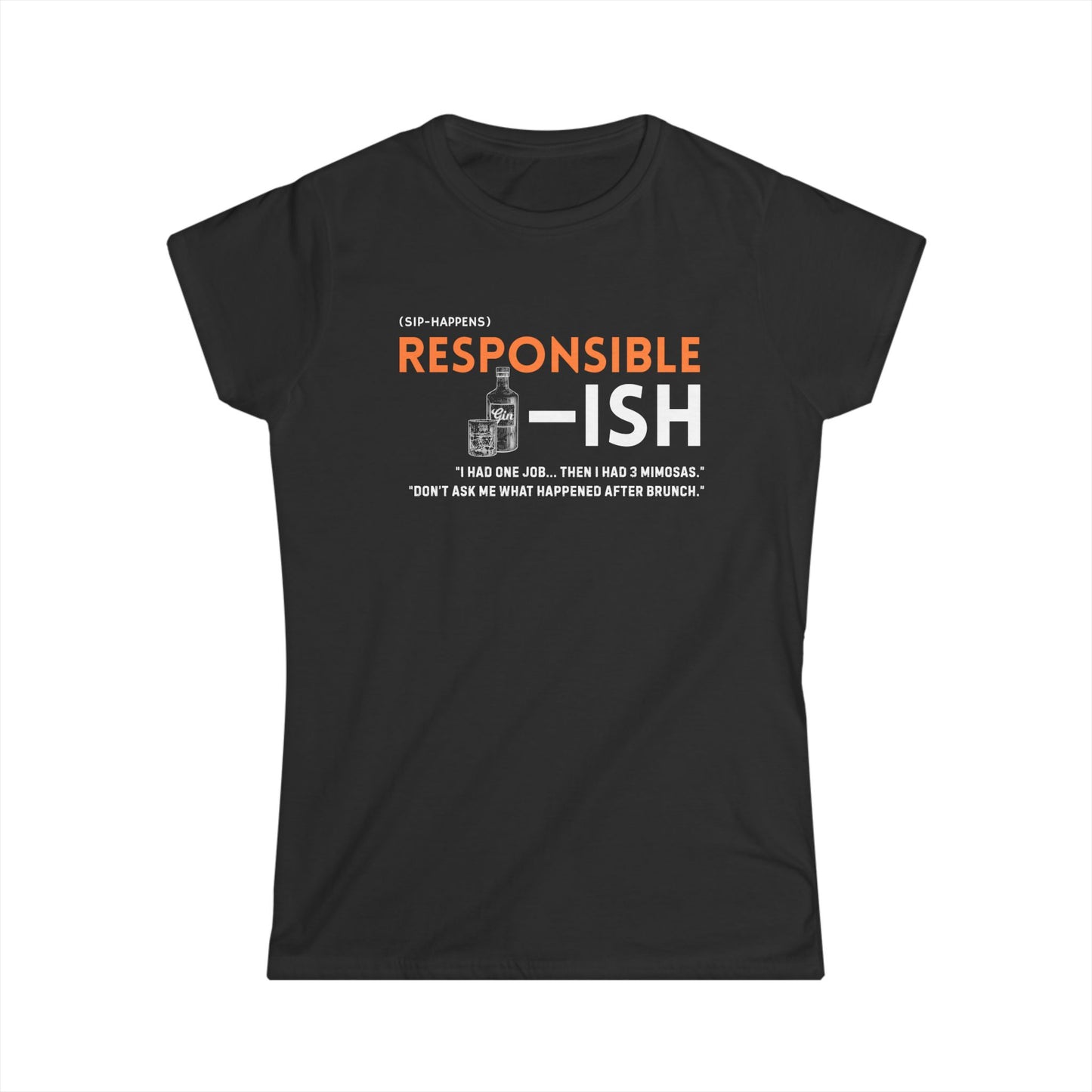Women's Casual Humor Tee - Responsible-ish Comedy Shirt, Gift for Moms, Funny Birthday Present, Everyday Wear, Unique Graphic Tee, [...]