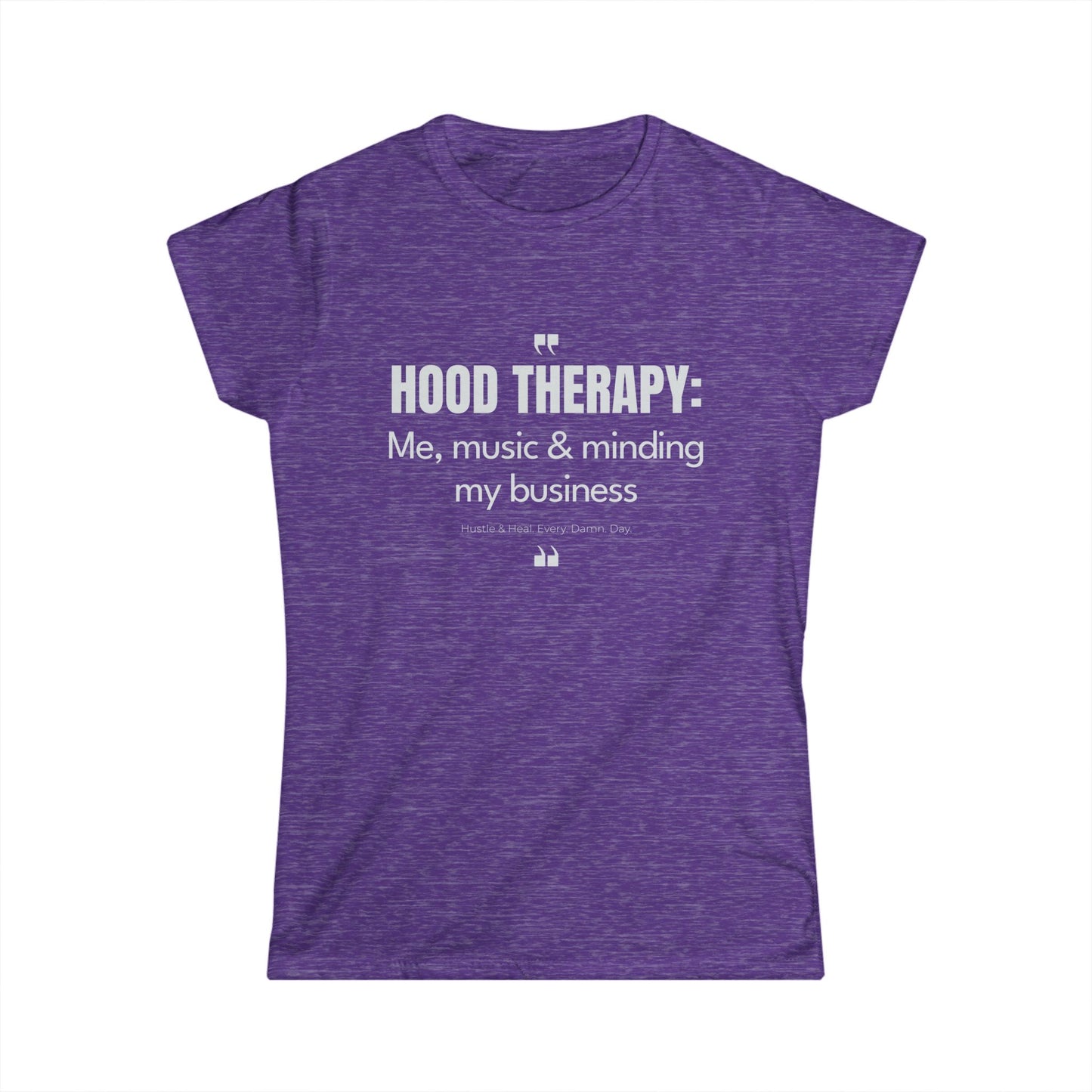 Hood Therapy Tee: Empowering Women's Softstyle Shirt for Everyday Comfort & Self-Care, Perfect for Relaxation, Gift Idea, Music [...]