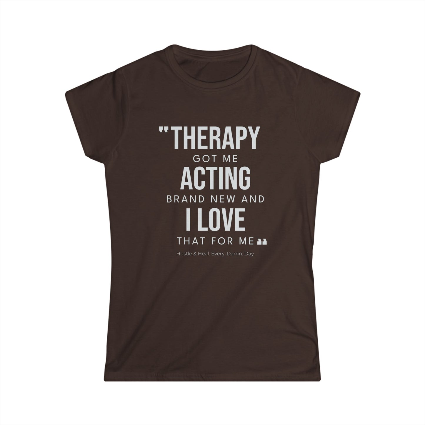 Therapy Tee: Empowering Women's Softstyle Shirt, Perfect for Gift Giving, Mental Health Awareness, Casual Wear, Self-Care